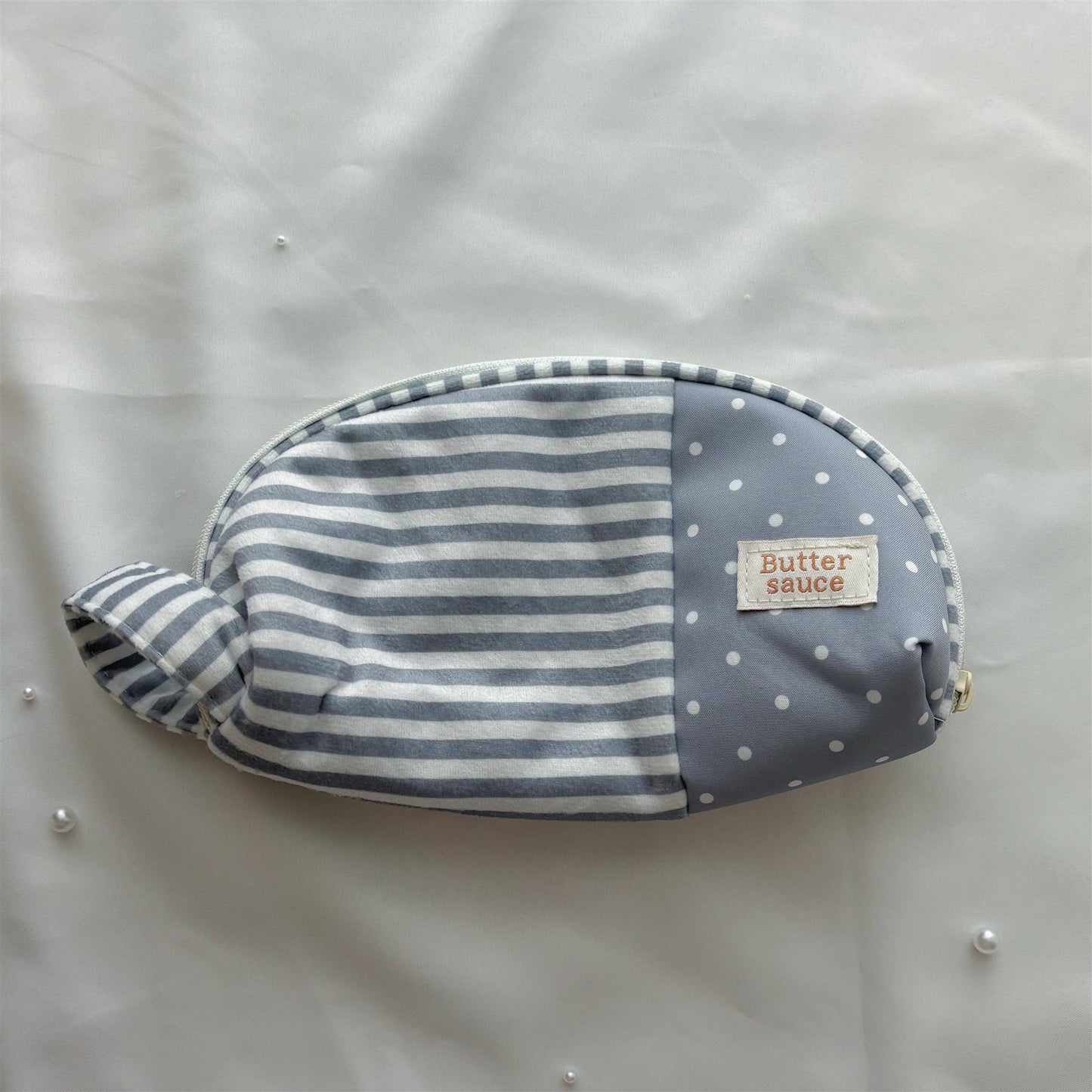 Striped Multi-Pocket Canvas Pencil Pouch — Large-Capacity Aesthetic Storage Bag for Students